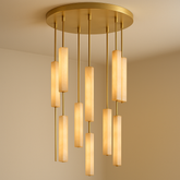 Audubon Alabaster Round Chandelier 24"